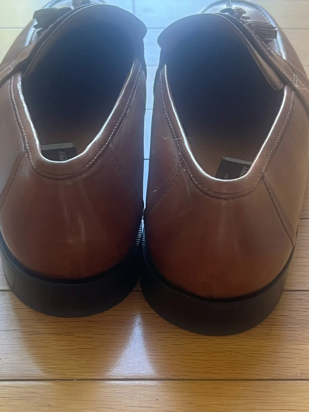 Johnston & Murphy 1046 Brown Leather Tassel Loafers Timeless Dress Shoes 9M